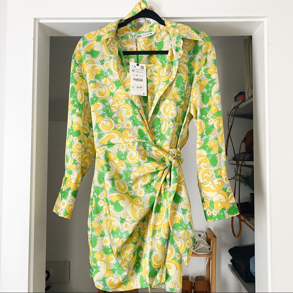 ZARA Printed Dress with Headband